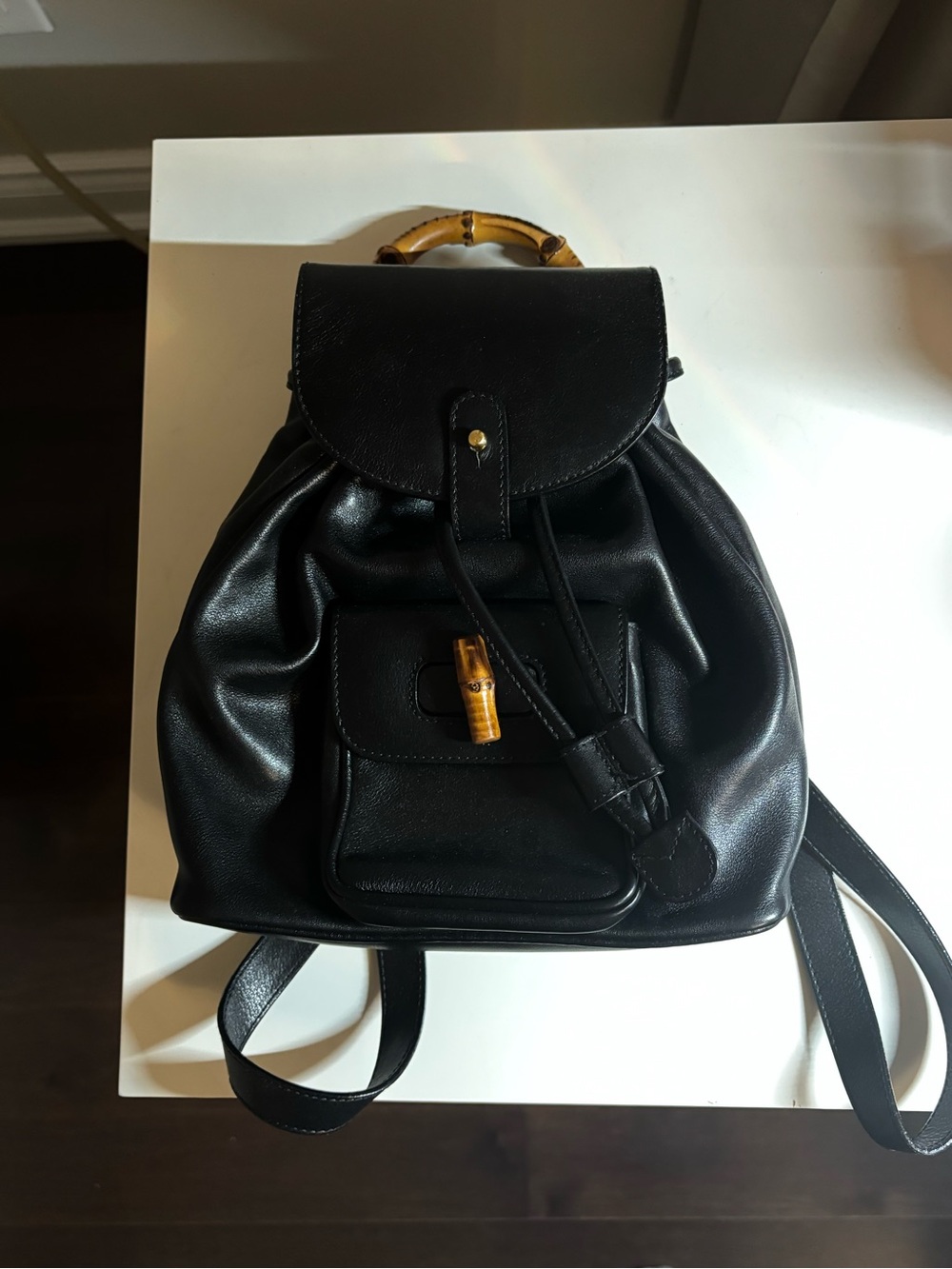 Vintage Gucci Bamboo Backpack/Handbag